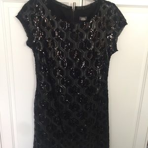 Vince Camuto Black Sequin Cocktail Dress NWT
